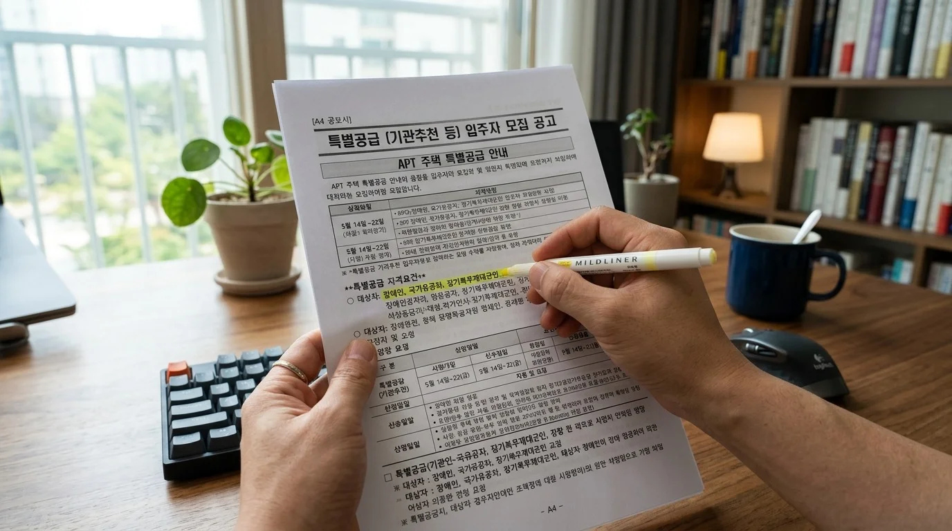 주택 청약 특별 공급 종류