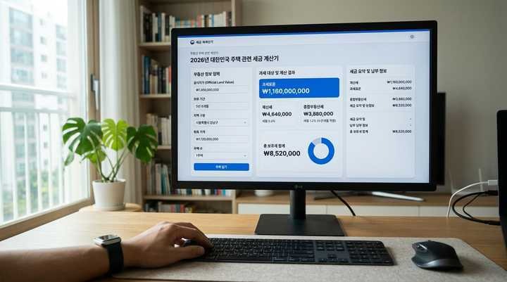 [2026 최신] 종합부동산세 계산기 2026: 세율·공제금액 실시간 계산