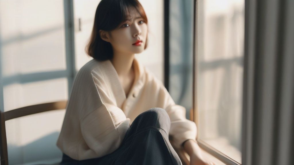 한국 아이가 스스로 옷을 입고 있는 모습