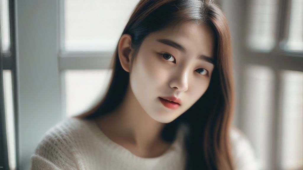 한국 가족이 식탁에 둘러앉아 아침 식사를 하고 있는 모습