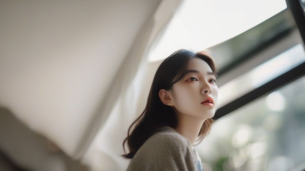 한국 가족이 숲길을 산책하며 자연을 만끽하는 모습